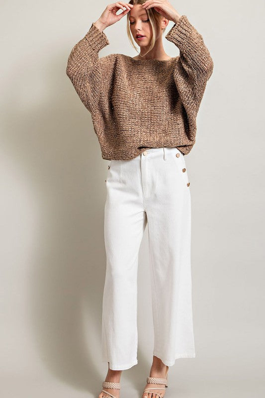 “Cinnamon” loose fit knit top