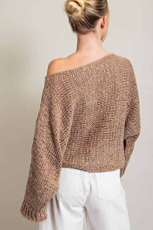 “Cinnamon” loose fit knit top