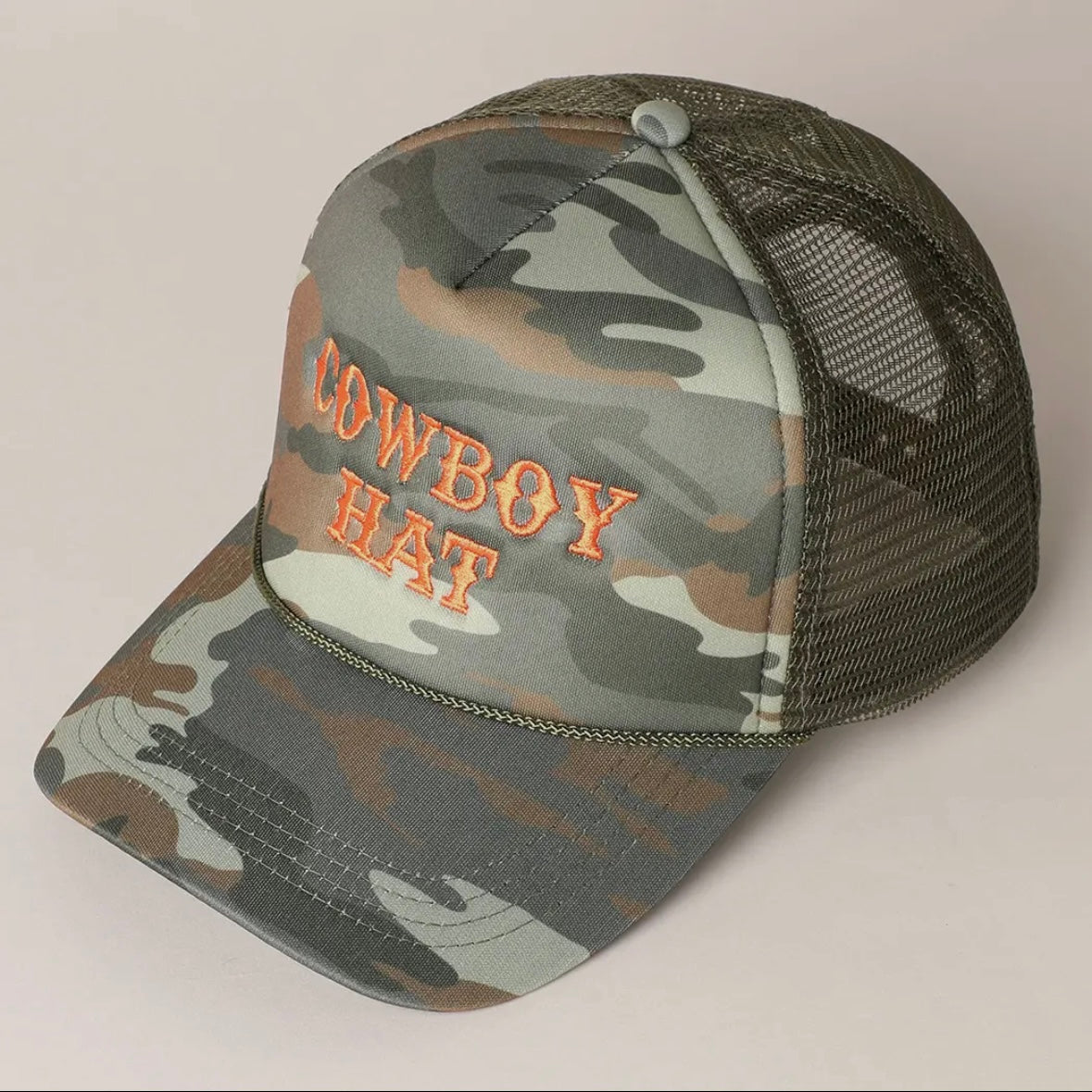 My “cowboy hat” trucker hat