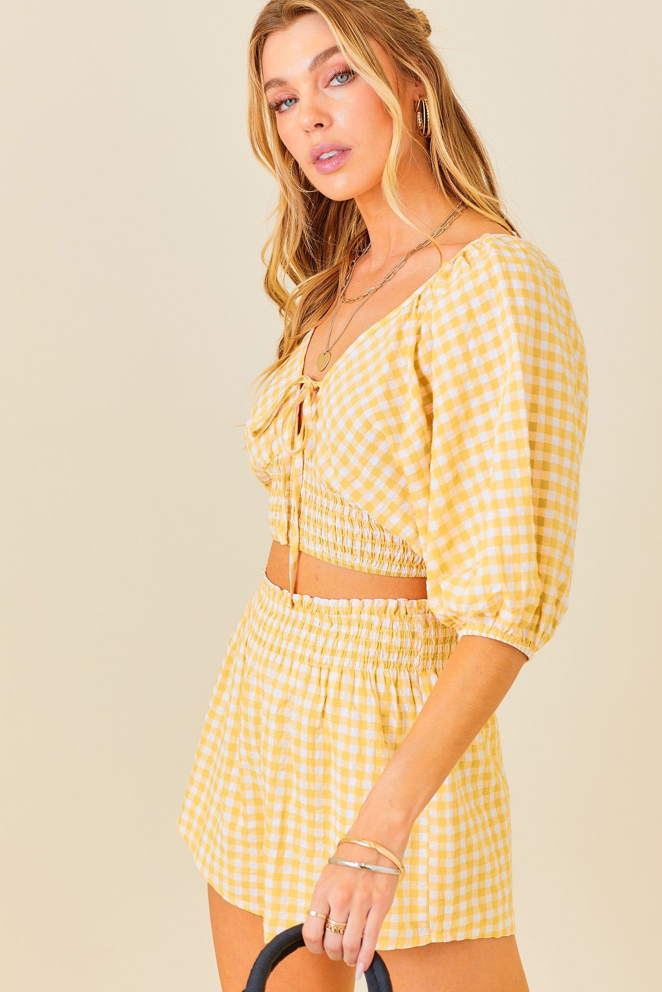 “Lemonade” gingham set