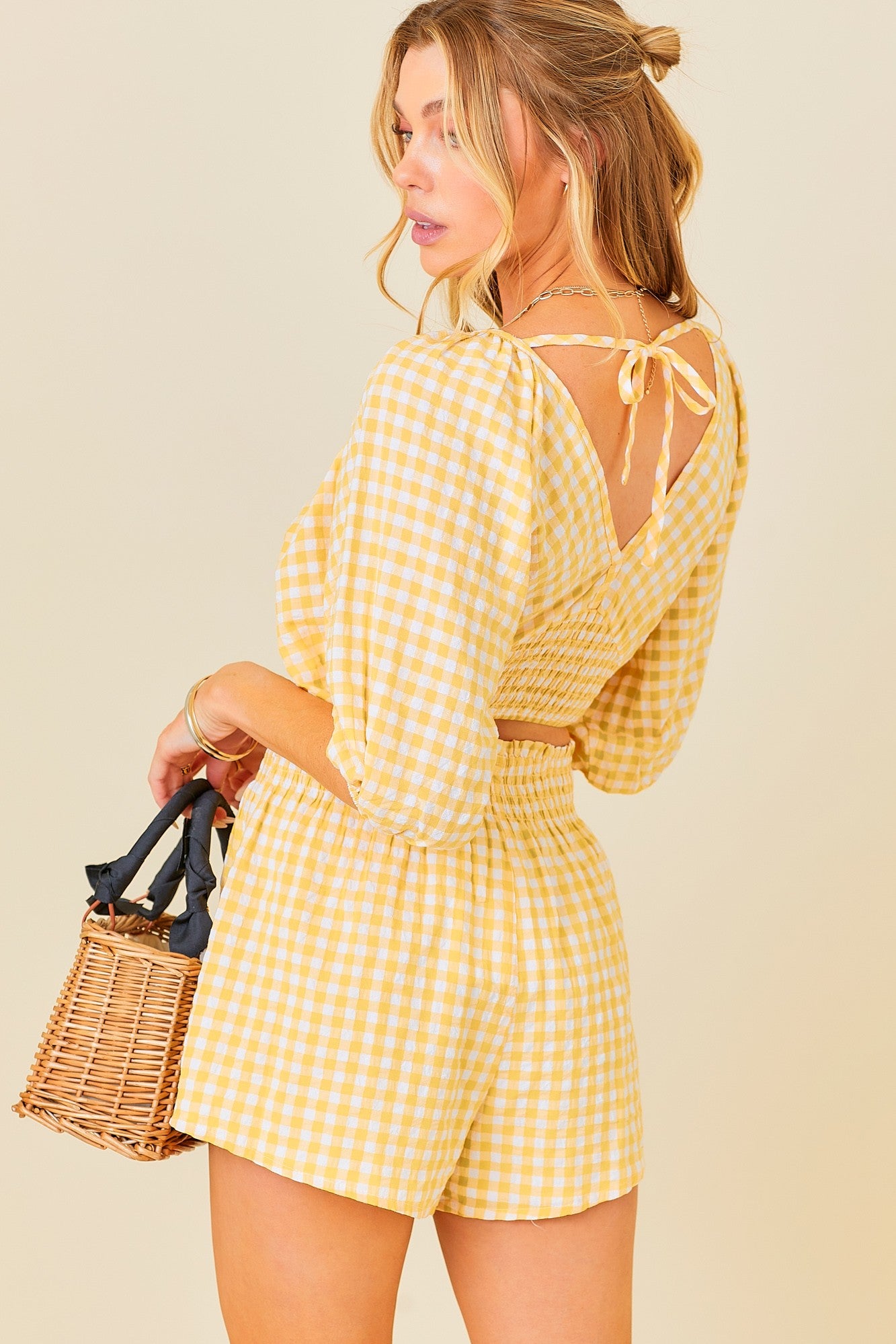 “Lemonade” gingham set