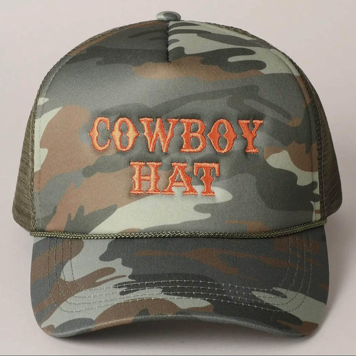 My “cowboy hat” trucker hat