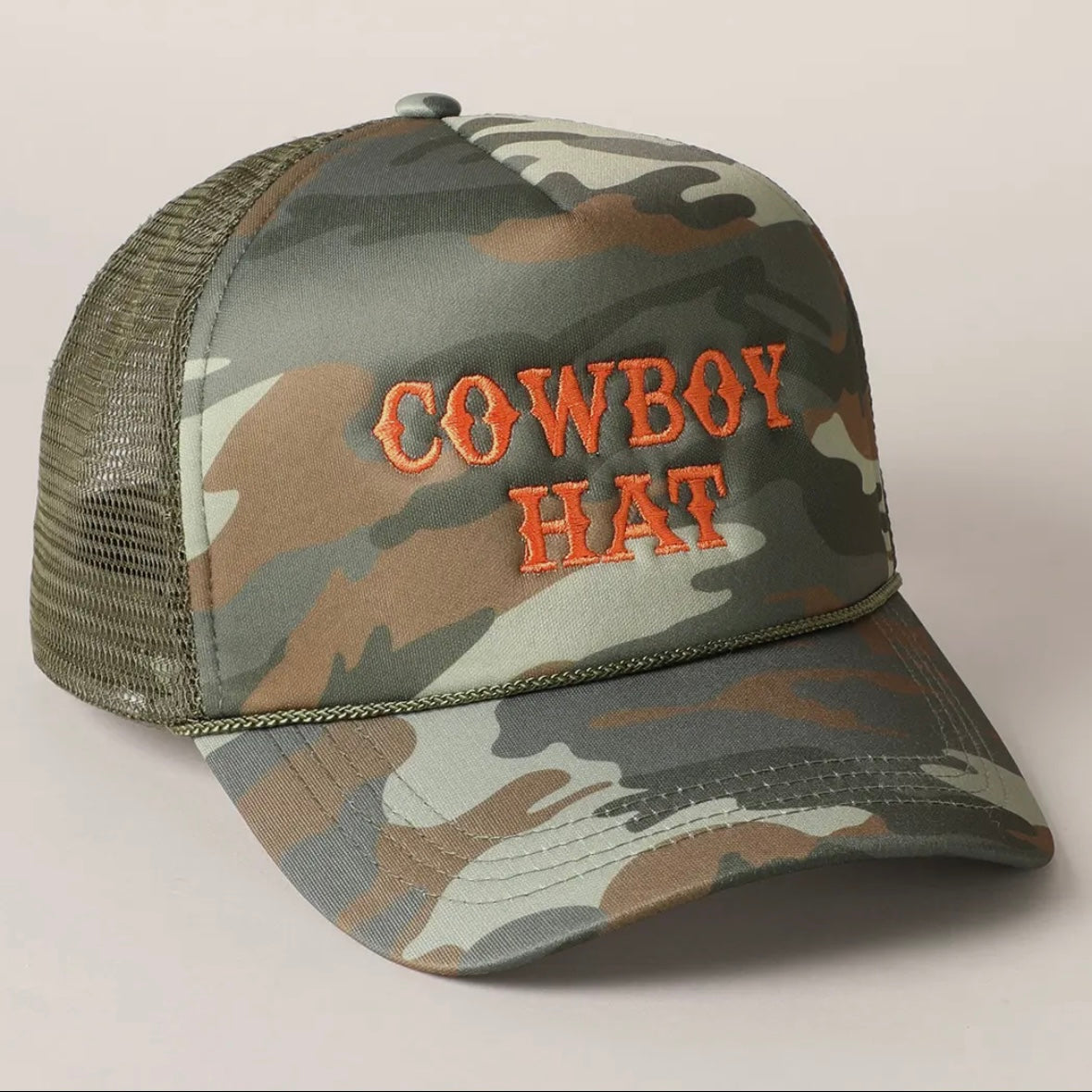 My “cowboy hat” trucker hat